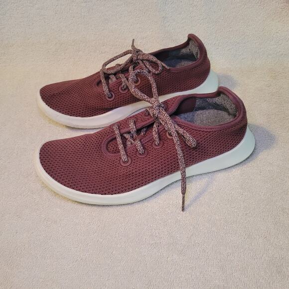 Women's Allbirds Tree Runners Maroon Burgundy Red Size 8 Wool Comfort Shoes - Picture 3 of 7